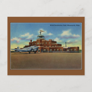 Vintage Wold-Chamberlain flygplats Minneapolis Vykort