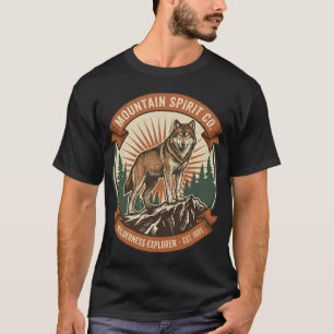 Vintage Wolf Mountain Spirit - Vildmarksforskare T Shirt