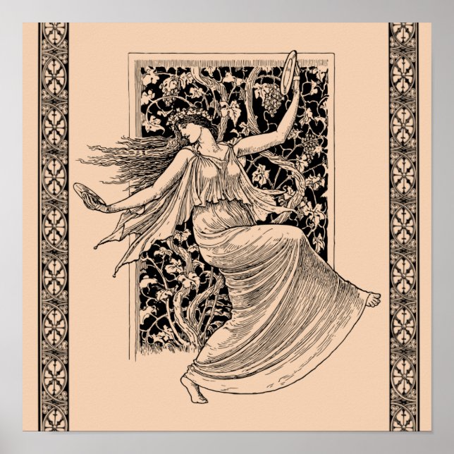 Vintage Woman Dancing Poster (Framsidan)