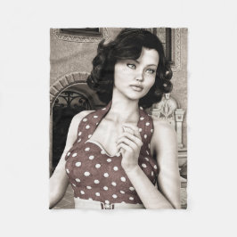 Vintage Woman Fleecefilt