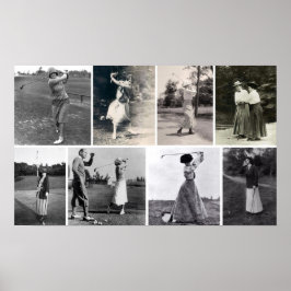 Vintage Woman Golfers - Golf Art Print Poster