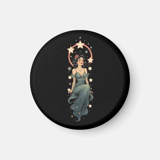 VINTAGE WOMAN MAGNET (Framsidan)