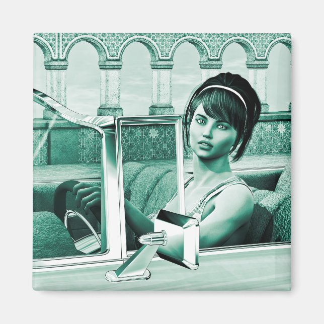 Vintage Woman Magnet (Framsidan)