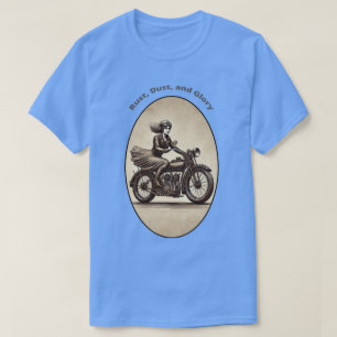 Vintage Woman Motorcle Rider Wearing Goggles URM T Shirt