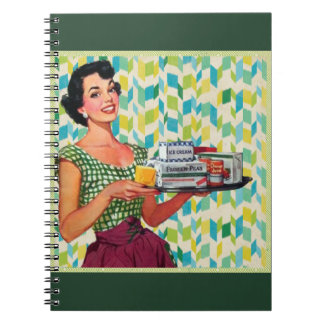 Vintage Woman Recipe Bok Anteckningsbok