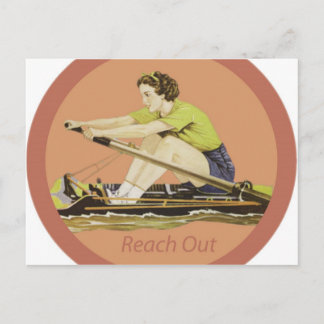 Vintage Woman Rower Vykort
