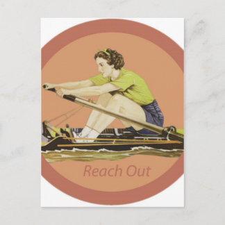 Vintage Woman Rower Vykort