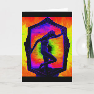 Vintage Woman Silhouette - Tomt kort