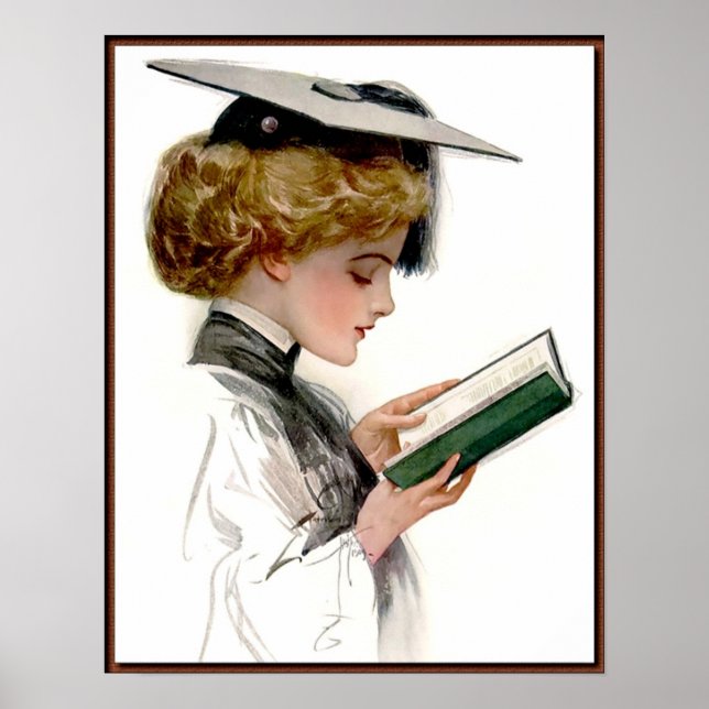 Vintage Woman Student Poster (Framsidan)