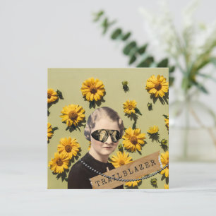 Vintage Woman Trailblazer Daisys Kitsch Hälsning