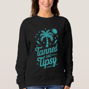 Vintage Women Beach för garvade och tipsy Coconut T Shirt