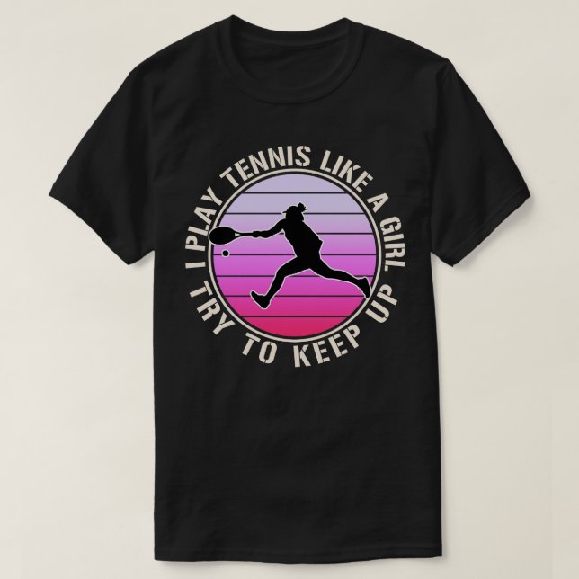 Vintage Women Tennis T Shirt (Design framsida)