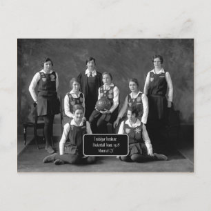 Vintage Women's Basketball Team, 1928, QC Vykort