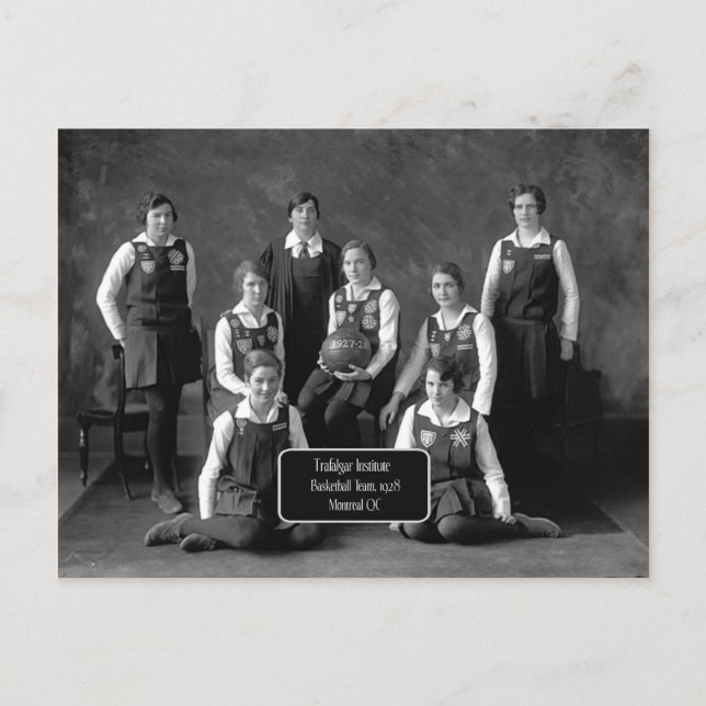 Vintage Women's Basketball Team, 1928, QC Vykort (Framsida)