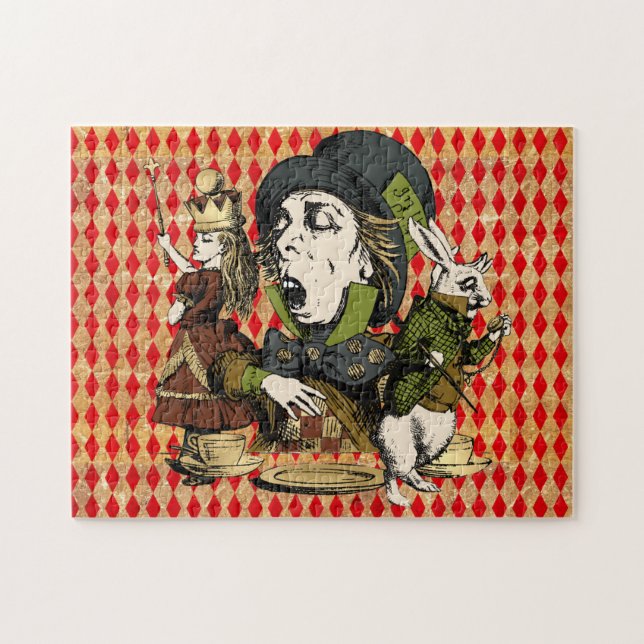 Vintage Wonderland Characters Pussel (Horisontell)