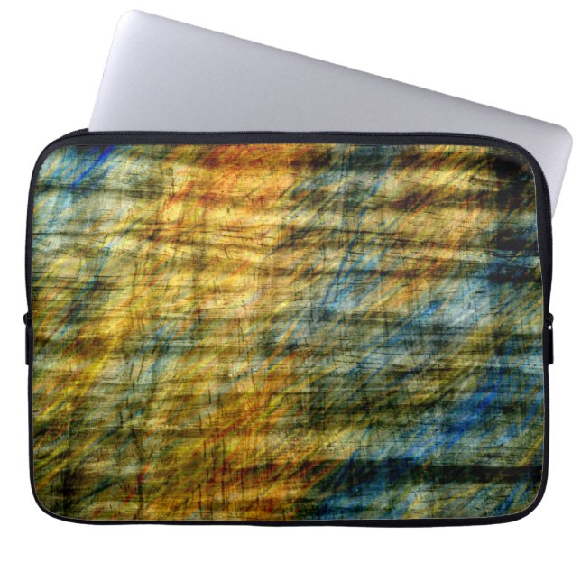 Vintage Wood Art Laptop Fodral (Framsidan)