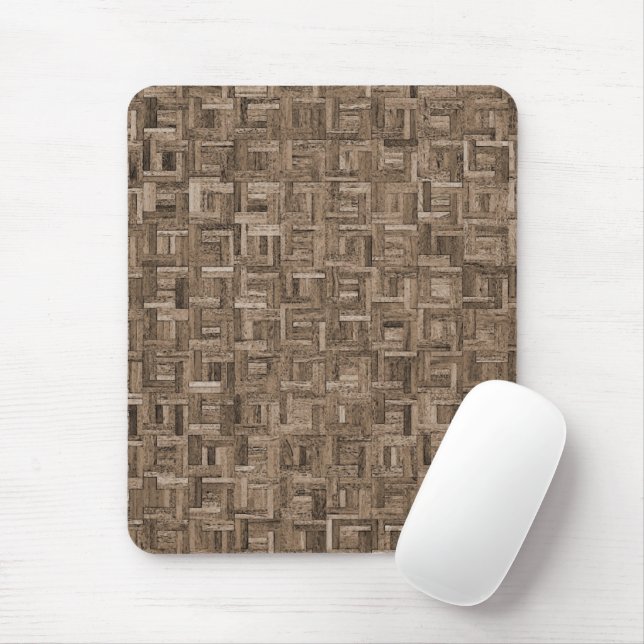 Vintage Wood Design Mouse Pad Musmatta (Med mus)