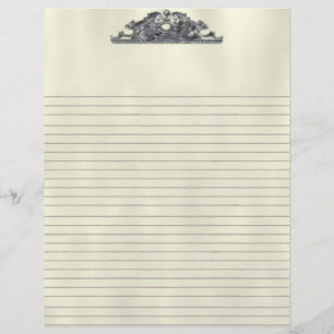 Vintage Wood Engrave Goth Letterhead