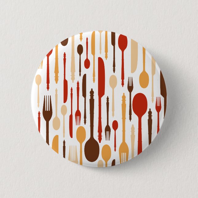 Vintage Wood Kitchen Fork Spoon Knivar Knapp (Framsida)