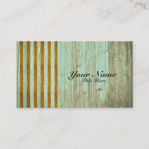 Vintage Wood och Affärskortet Guld Glitter Visitkort