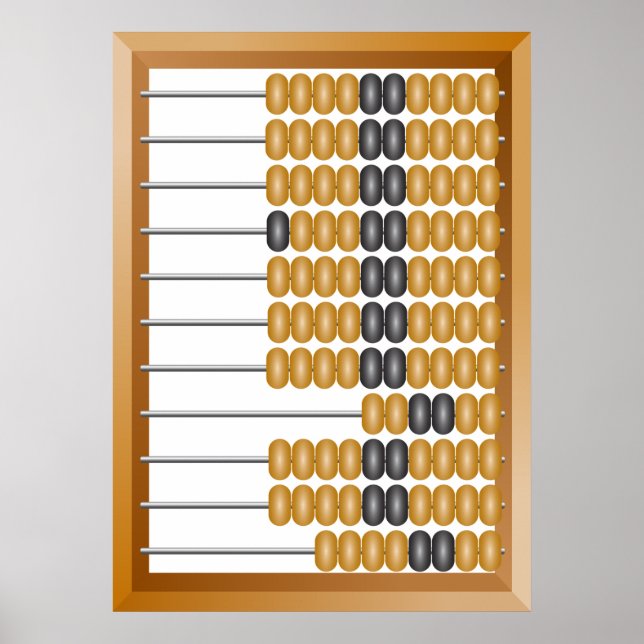 Vintage Wooden Abacus Classic Counting Verktyg Poster (Framsidan)