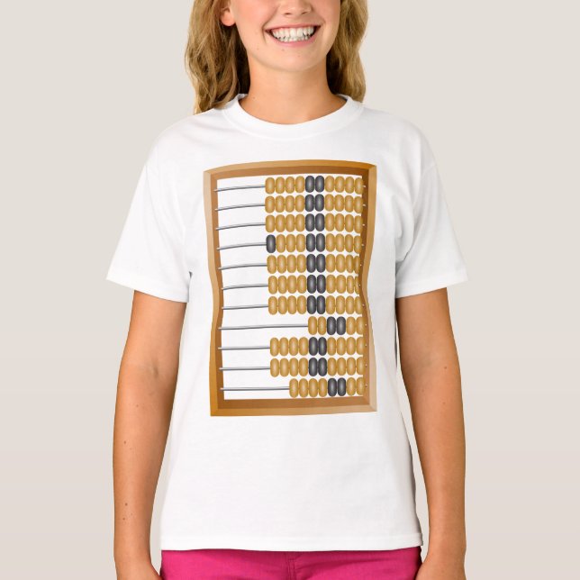 Vintage Wooden Abacus Classic Counting Verktyg T Shirt (Framsida)