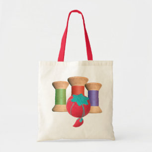 Vintage Wooden Spool Tote Bag Tygkasse