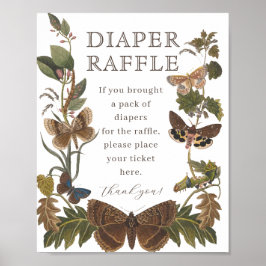 Vintage WOODLAND Insektra babyskor Förkläde Raffle Poster