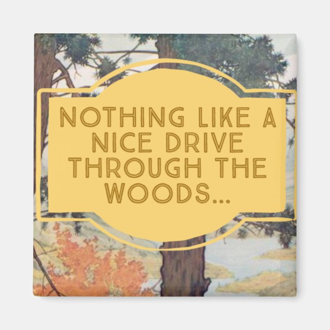 Vintage Woodland Magnet (Framsidan)