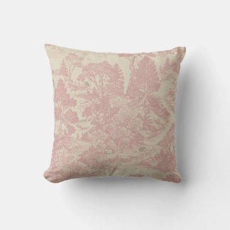 Vintage Woodland Toile Skogs Djur Cottagecore Kudde