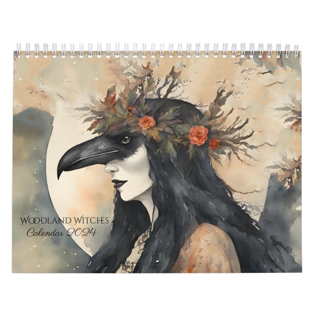 Vintage Woodland Witch Kalender (Omslag)