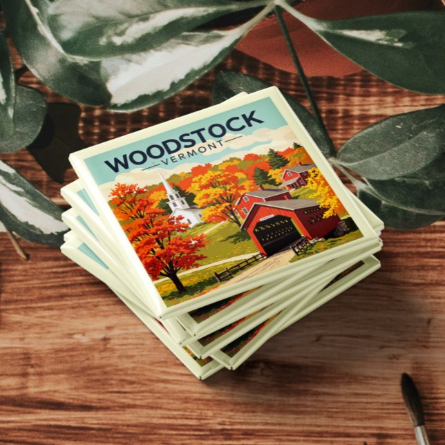 Vintage Woodstock Vermont Magnet (Skapare uppladdad)