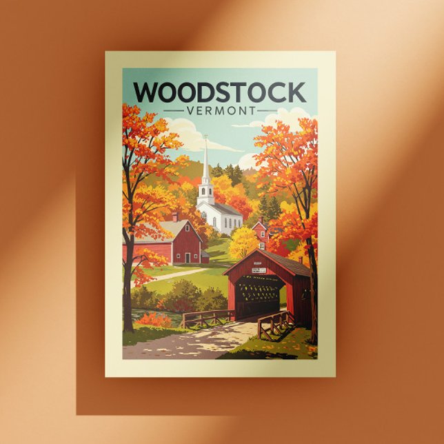 Vintage Woodstock Vermont Vykort (Skapare uppladdad)
