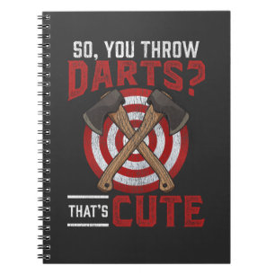 Vintage Woodworkers Darts Ax Throwing Humor Anteckningsbok