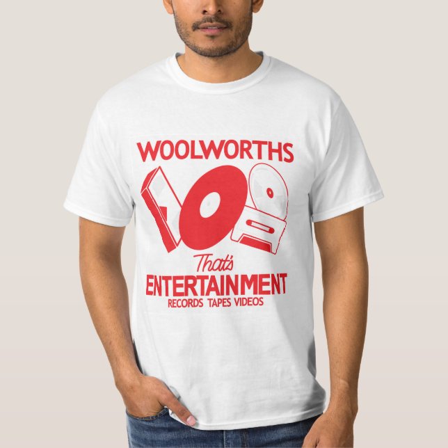 Vintage - Woolworths - Herr T-shirt (Framsida)