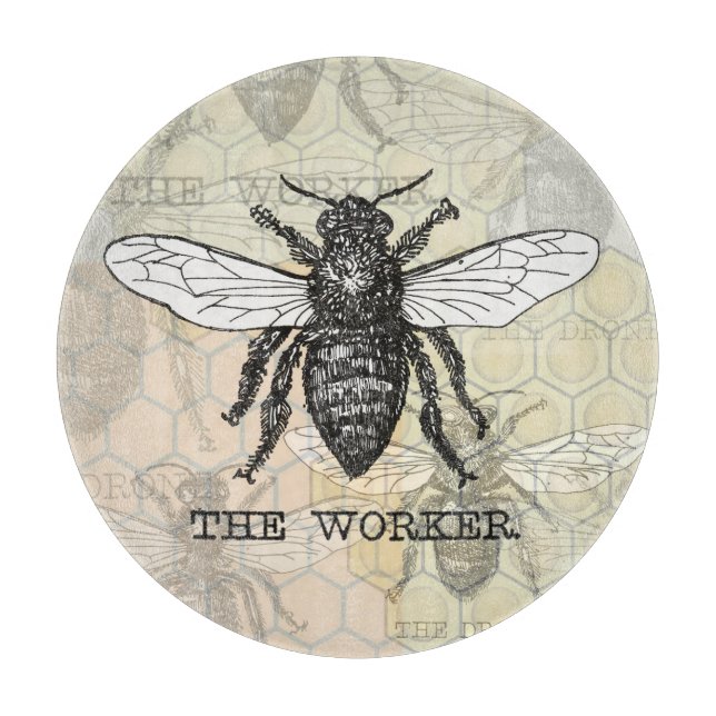Vintage Worker Bee Illustration Art (Framsidan)
