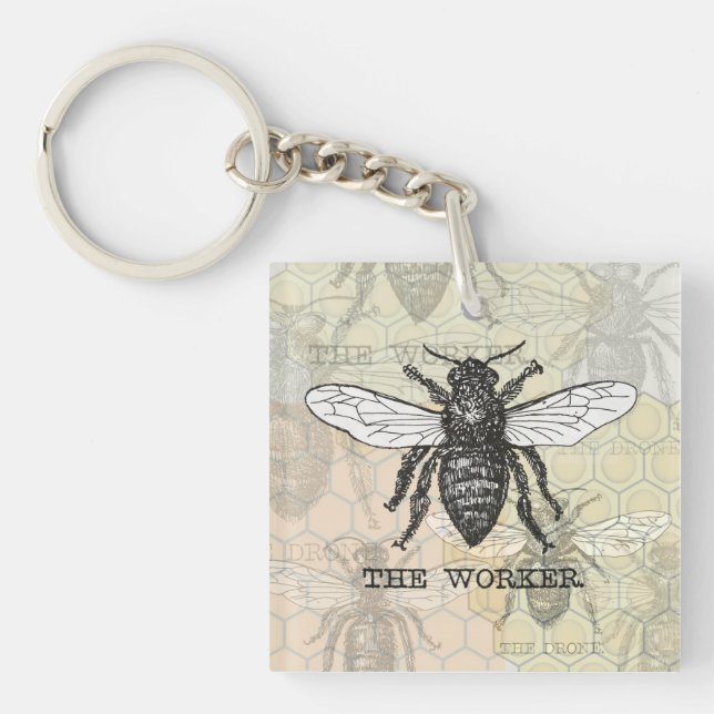 Vintage Worker Bee Illustration Art (Framsidan)