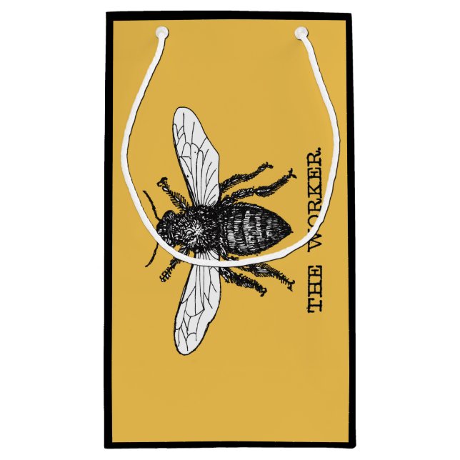 Vintage Worker Bee Illustration Art (Baksidan)