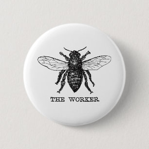 Vintage Worker Bee Illustration Art Knapp