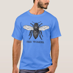 Vintage Worker Bee Illustration Art Tee