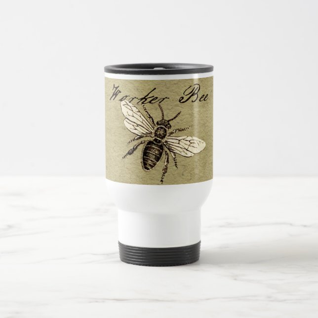 Vintage Worker Bee Insekt Illustration Antique Resemugg (Center)
