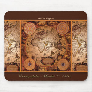 Vintage World Map Art Collection Musmatta