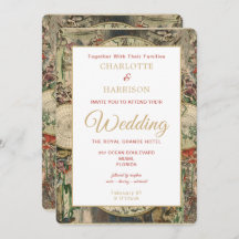 Vintage World Map Travel Theme Bröllop