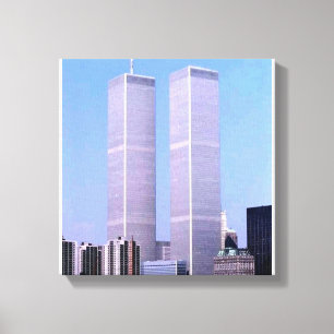 Vintage World Trade Center Tvillingtorn NYC-affisc Canvastryck