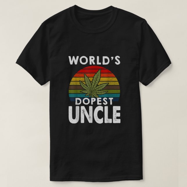 Vintage Worlds Dopest Uncle Weed  T Shirt (Design framsida)
