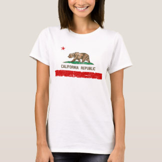 Vintage Worn California Statlig flagga T-shirt