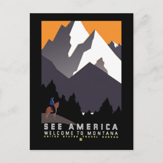 "Vintage WPA Montana Poster" Vykort
