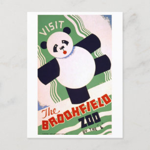 Vintage WPA Poster för Brookfield Zoo Chicago Vykort
