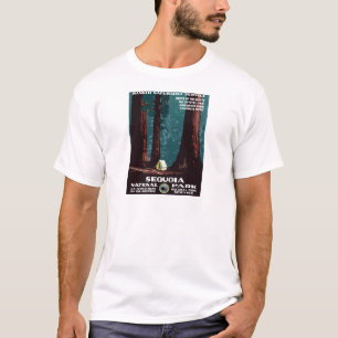 Vintage WPA som campar i Sequoianationalpark T Shirt