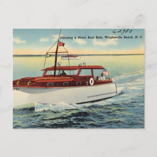 Vintage WrightTville Beach, North Carolina Vykort (Framsida)
